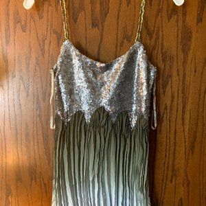 BKE: Women's Green to Grey Tank with Sequin